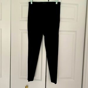 Theory black stretch cotton pants size 2